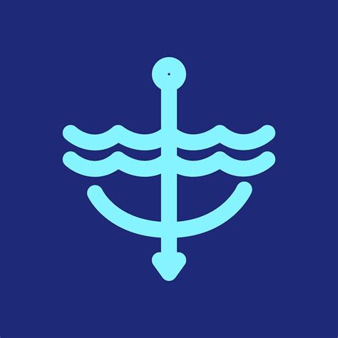 Premium Vector | Anchor boat sea water minimal style line modern logo ...