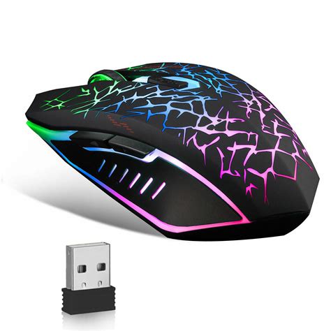 EEEkit 2.4G Wireless Gaming Mouse Rechargeable Silent Optical Mice 7 ...