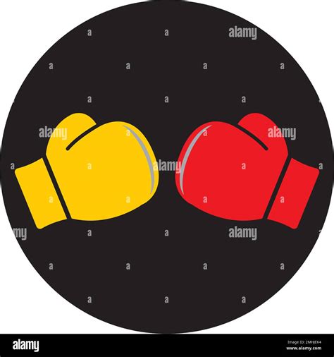 boxing glove logo, symbol for the upcoming match, vector illustration ...