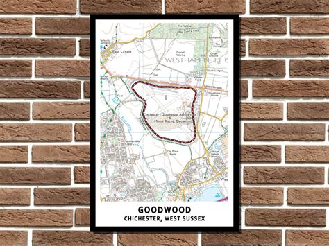 Goodwood Circuit Map Layout Metal Sign – Auto Junk UK Ltd