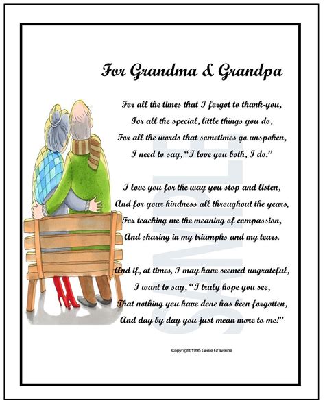 Poem for Grandparents 40th 50th Anniversary Grandma Grandpa - Etsy UK