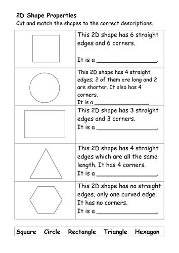 Grade 1 2d And 3d Shapes Worksheets Pdf - EduForKid