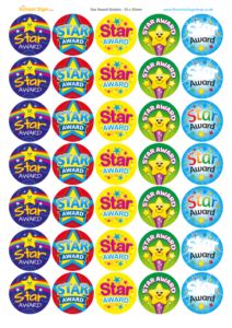 Star Award Sticker Sheet Free Download - Free For Schools