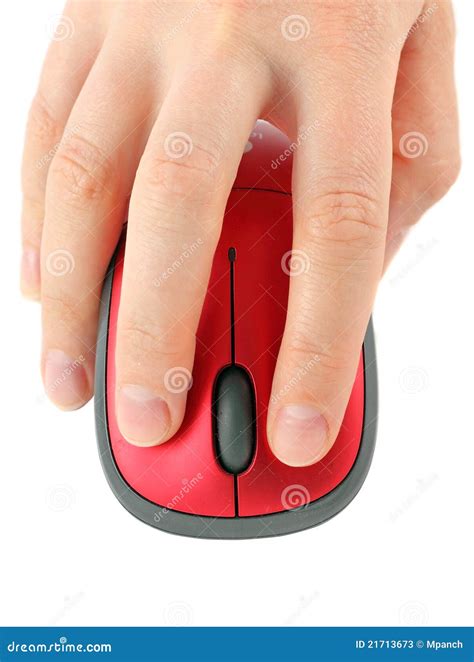 Hand with computer mouse stock image. Image of office - 21713673