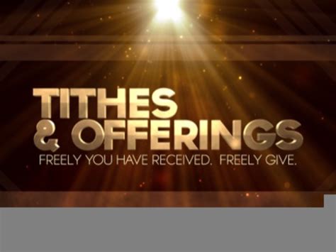 Giving Tithes And Offerings Clipart