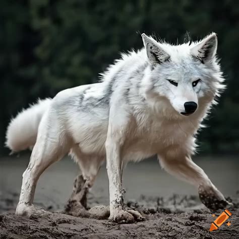 Arctic wolf dingo hybrid on Craiyon