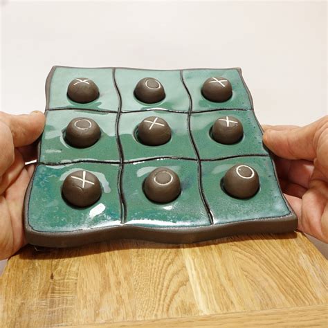 Tic Tac Toe Ceramic Game Tic Tac Toe Board Kids and Adults - Etsy