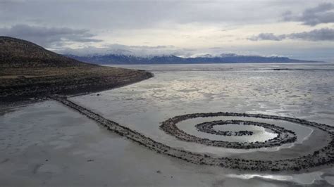 The Spiral Jetty on the Great Salt Lake in Utah, USA - Drone Photography