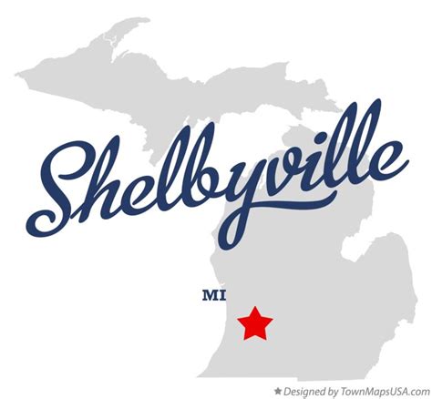 Map of Shelbyville, MI, Michigan