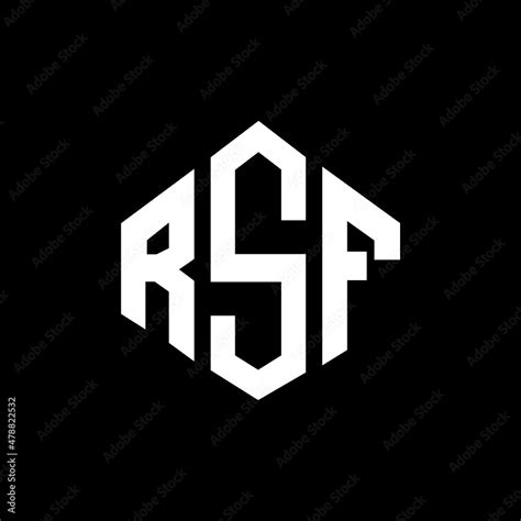 RSF letter logo design with polygon shape. RSF polygon and cube shape logo design. RSF hexagon ...