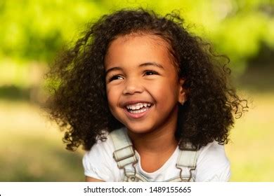 Playful Little Girl Portrait Park Smiling Stock Photo 1489155665 ...