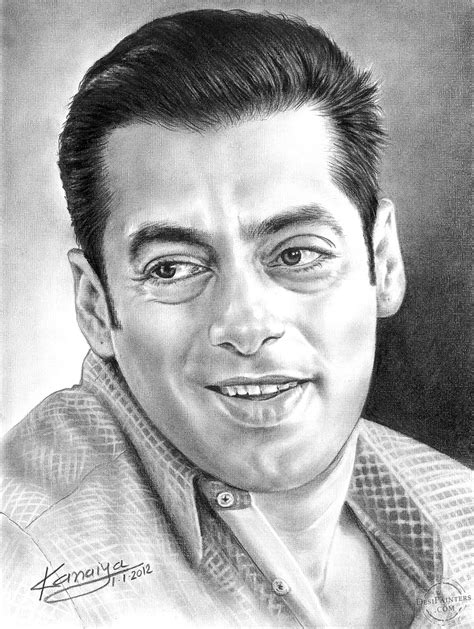 Charcoal Sketch of Salman Khan - Desi Painters