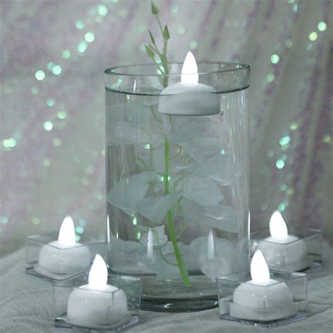 12Pack LED Floating White Tea lights Waterproof Flameless Candles ...