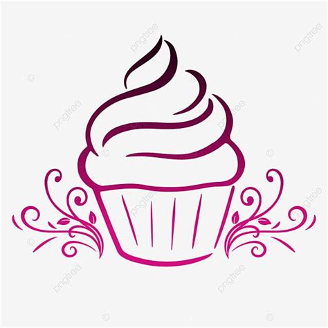 Cupcake Simple Silhouette PNG Transparent, Cupcake Png Ornament Simple Logo, Cupcake Png ...