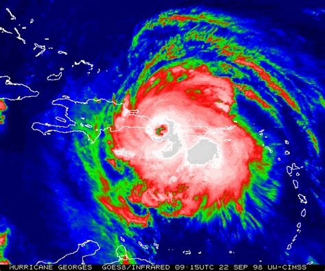 (courtesy Dave Santek/SSEC) AVHRR Three color composite of Hurricane ...