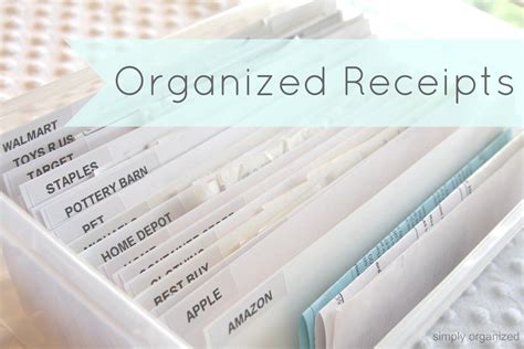 simply organized: organized receipts | Receipt organization, Paper organization, Paper ...