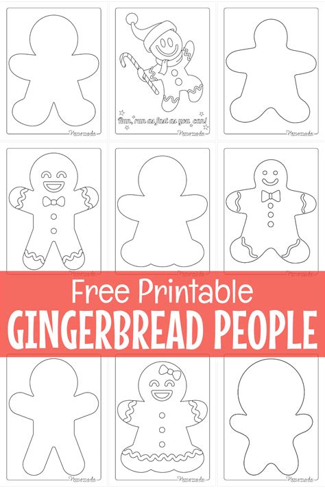 Free Printable Gingerbread Man Templates & Coloring Pages