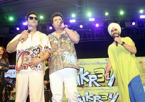 Manjot Singh, Pulkit Samrat, Varun Sharma attends the Fukrey 3 Movie Promotion on 16th Sept 2023 ...