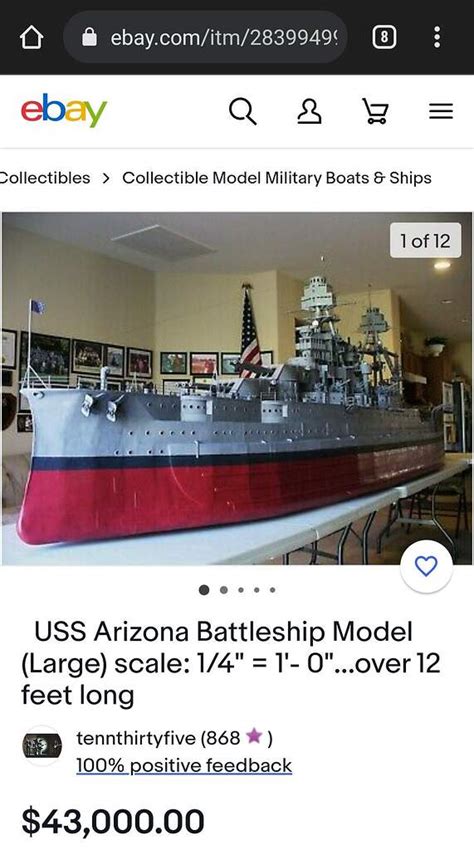 USS Arizona Battleship Model 1:48 $43,000 - Ships - KitMaker Network