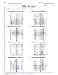 無料ダウンロード reflection over x and y axis worksheet 241099-Reflecting ...