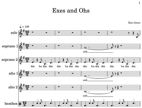 Exes and Ohs - Sheet music for Piano, Drum Set