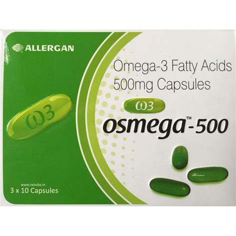 Buy Osmega 500, Omega-3 Fatty Acids 30 Capsules Online at RxIndia.com