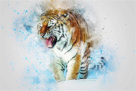 Tiger Roar Painting by Lauren Dane - Fine Art America