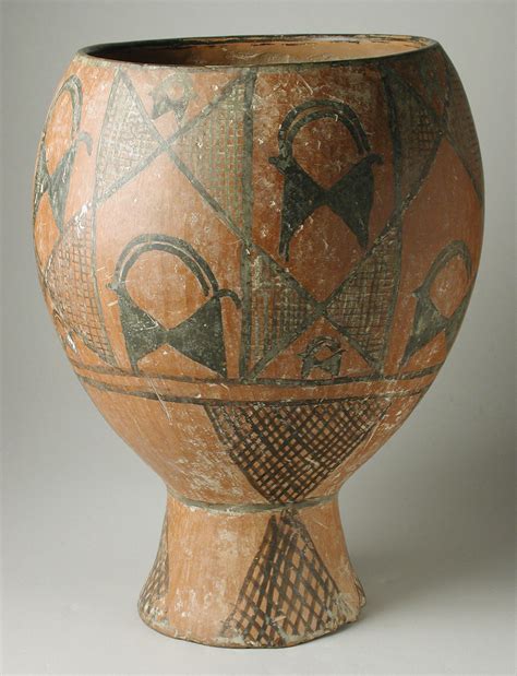 5000-4500 BC, a Prehistoric Painted Ceramic Vessel from ancient central ...