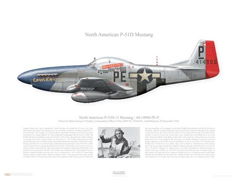 Aircraft profile print of P-51D Mustang "Cripes A' Mighty" - 414906 ...