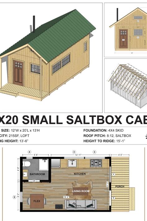 Small Cabin Loft DIY Build Plans 12' X 20' Tiny | Etsy | House ...