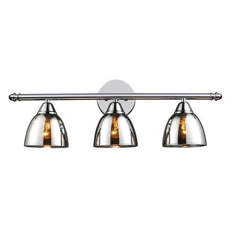 Reflections 3-Light Vanity Sconce in Polished Chrome with Chrome-plated ...