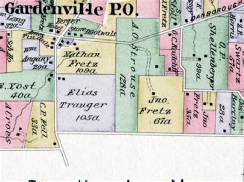 1891 Map of Plumstead Township Bucks County Pennsylvania | Etsy