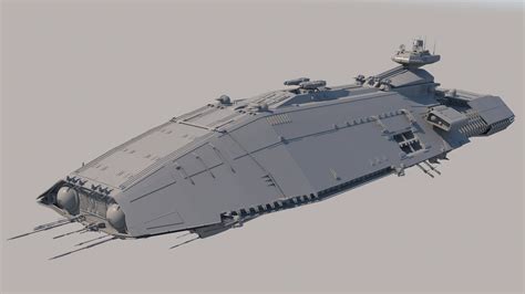 3D model sci fi space battleship - TurboSquid 1653643
