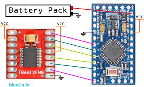 TB6612FNG Dual DC Motor Driver and Arduino Circuit guide - bluetin.io