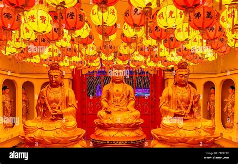 Kek Lok Si temple illuminated with thousand of lanterns to celebrate Chinese New Year 2023 in ...