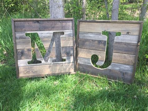 Personalized Rustic Wooden Letter Sign Wooden Letter Cutout | Etsy