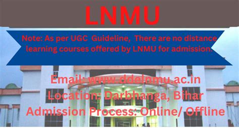 LNMU Distance Education Admission 2024? | Full Details, Fee