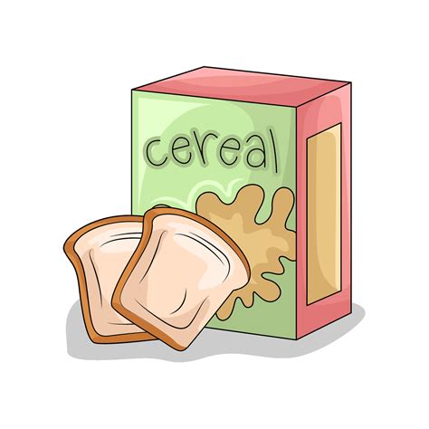 cereal box with wheat bread illustration 34523814 Vector Art at Vecteezy