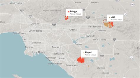 Maps: Tracking the Wildfires Around Los Angeles - The New York Times