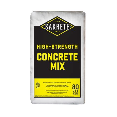 Sakrete 80-lb High Strength Concrete Mix in the Concrete Mix department ...