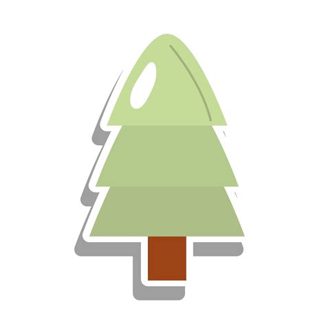 pine tree sticker vector design 2615655 Vector Art at Vecteezy