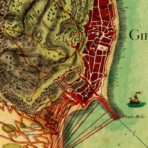 Gibraltar, 1727, Plan & Siege, Anglo-Spanish War | Battlemaps.us