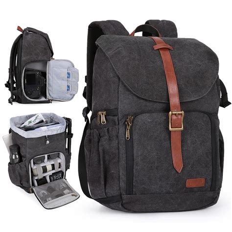 BAGSMART Camera Backpack, DSLR SLR Waterproof Camera Bag Backpack, Anti ...