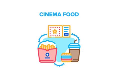 Cinema Food Vector Concept Color Illustration (1263426)