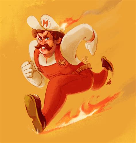 ArtStation - Mario on fire