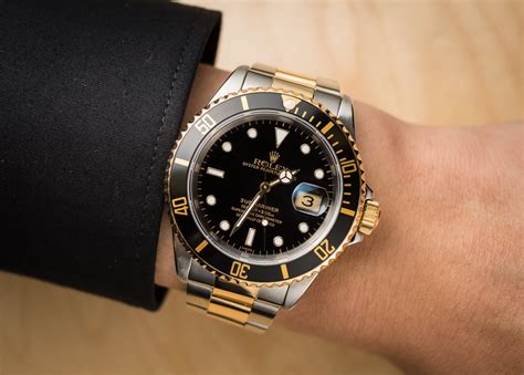 Rolex Submariner Two-Tone Black 16613 Watch