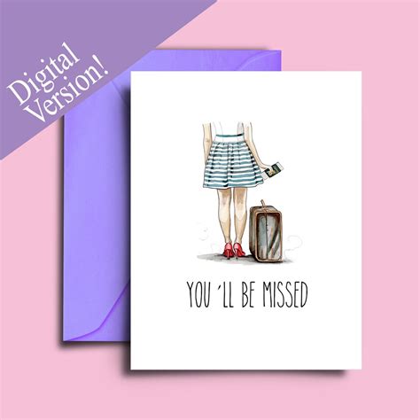 Goodbye Cards for Friends Going Away Card Printable A5 - Etsy