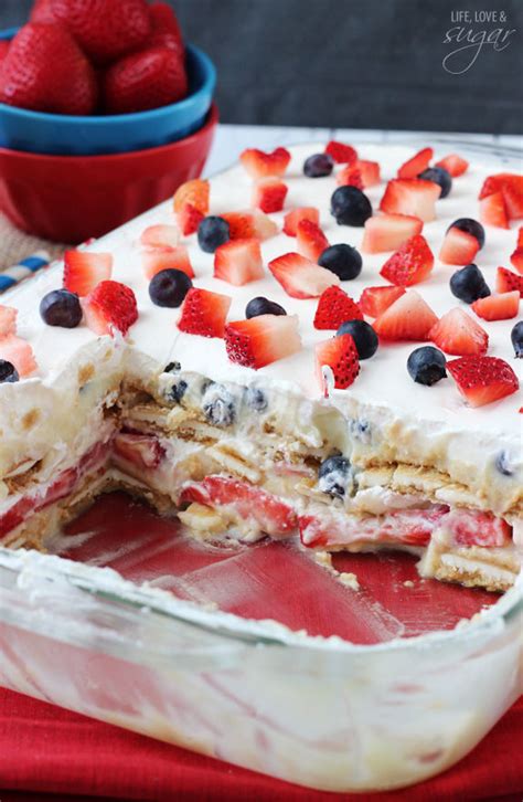 Strawberry And Blueberry Cheesecake Icebox Cake Pictures, Photos, and ...