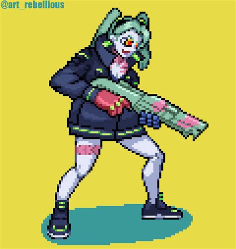 Rebecca - Cyberpunk Edgerunners fan art : r/PixelArt