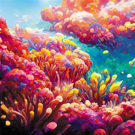 Coral Reef Watercolor Painting - Undersea - Sea Lives - Protect coral ...